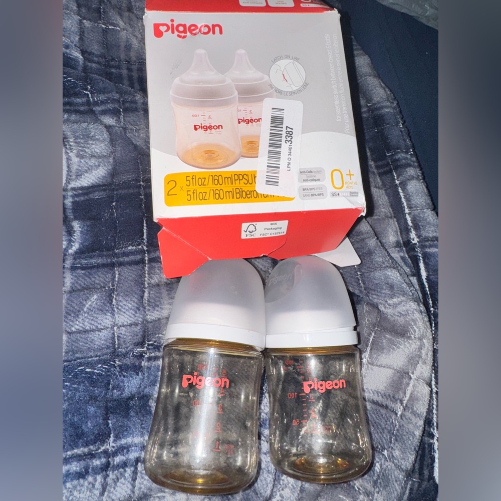 PPSU Wide Neck Baby Bottle for Newborns 2 Packs,5.4 Oz(Not Glass)